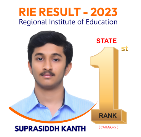 RIE CEE – 2023 ಹೆಚ್. ಕೆ. ಎಸ್’ನ  ಸುಪ್ರಸಿದ್ಧ್ ಕಾಂತ್ ರಾಜ್ಯಕ್ಕೆ ಪ್ರಥಮ.