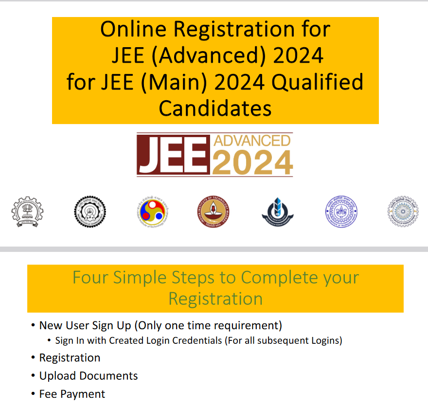 JEE Advanced 2024 registration begins at jeeadv.ac.in